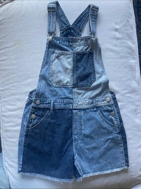 GAP Girls Blue Denim Short Overalls Size XL (?10?)
